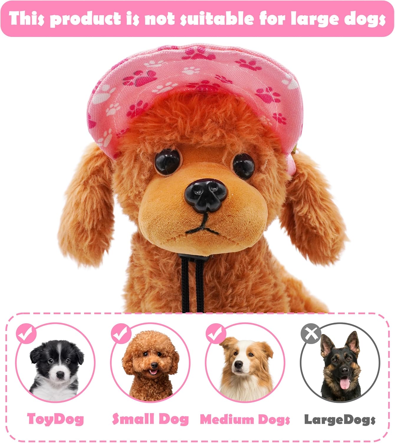 Side profile of Pet Show dog hat showing ear holes