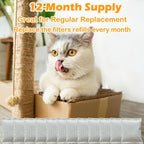 TeurWone premium odor eliminator filters dimensions and thickness view