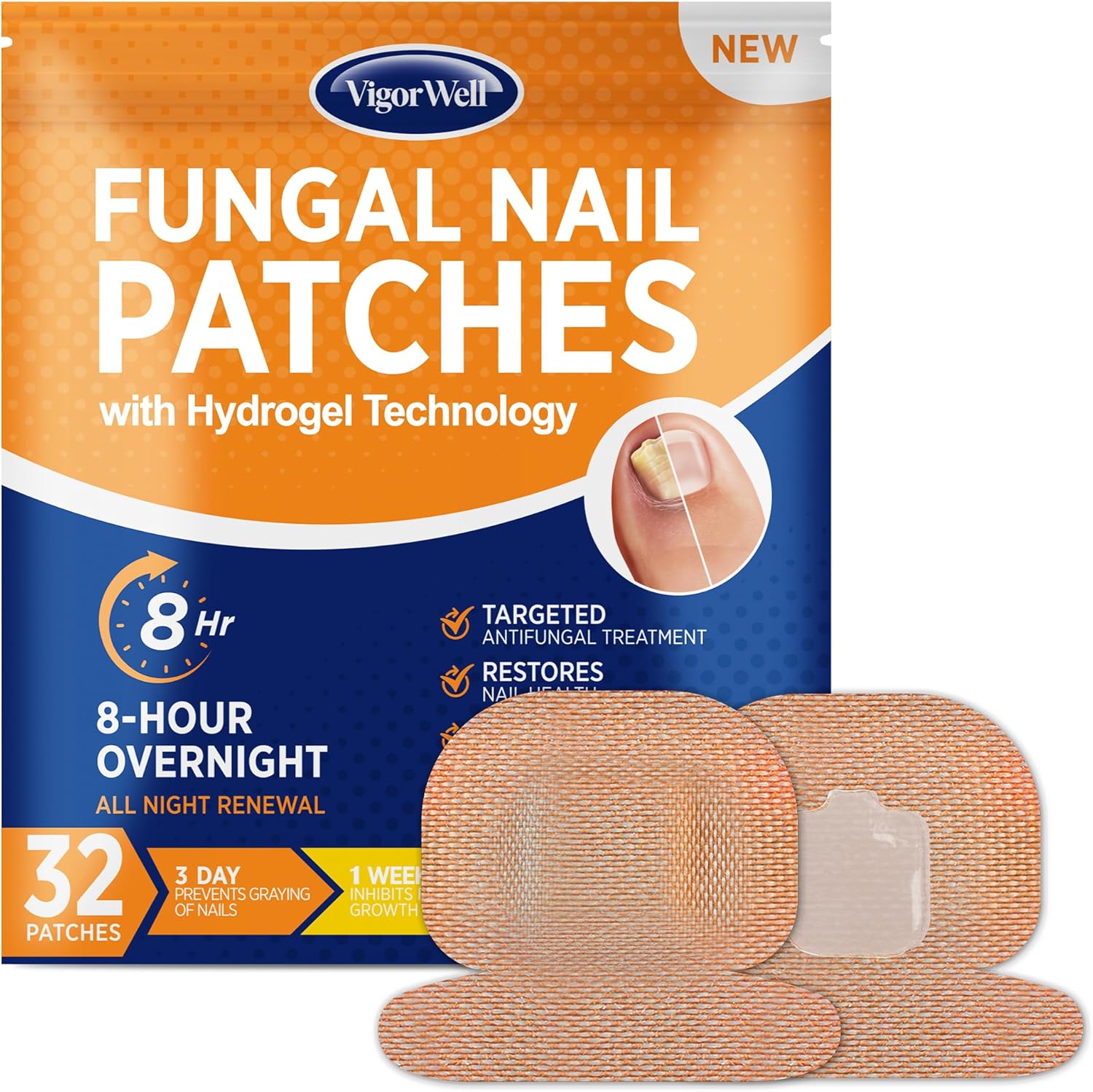 MEVITHS Toenail Fungus Treatment Extra Strength 32 patches front packaging view