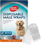 Simple Solution Disposable Male Wraps, Absorbent Leak Proof Belly Bands for Dogs, Incontinence Aid, Puppy Training, Marking Control, and Travel Protection, Medium Dogs, 15-23 Inch Waist, 30 Count - Image 13