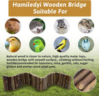 Hamiledyi natural wood rodent ladder being bent into a protective boundary fence.
