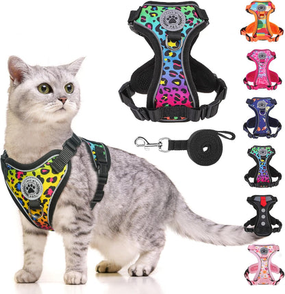BEAUTYZOO Cat Harness, Escape Proof Cat Harness and Leash Set for Walking, Soft Breathable Vest Harness with 3 Buckles Adjustable,Reflective Easy Control Kitten Harness for Cats (Tie Design),Black S - Image 13