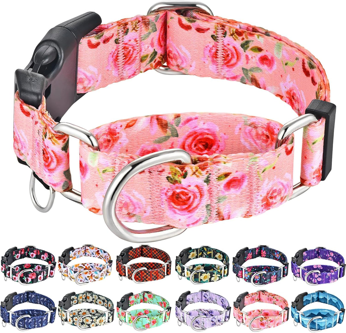 Martingale Collar for Dogs with Buckle Shark Dog Collar Adjustable Soft Nylon Boy Dog Collars for Large Dogs, Deep Blue Shark - Image 11