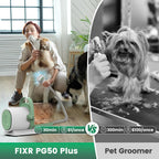 Pet nail grinder attachment being used as part of the FIXR multi-pet grooming system.