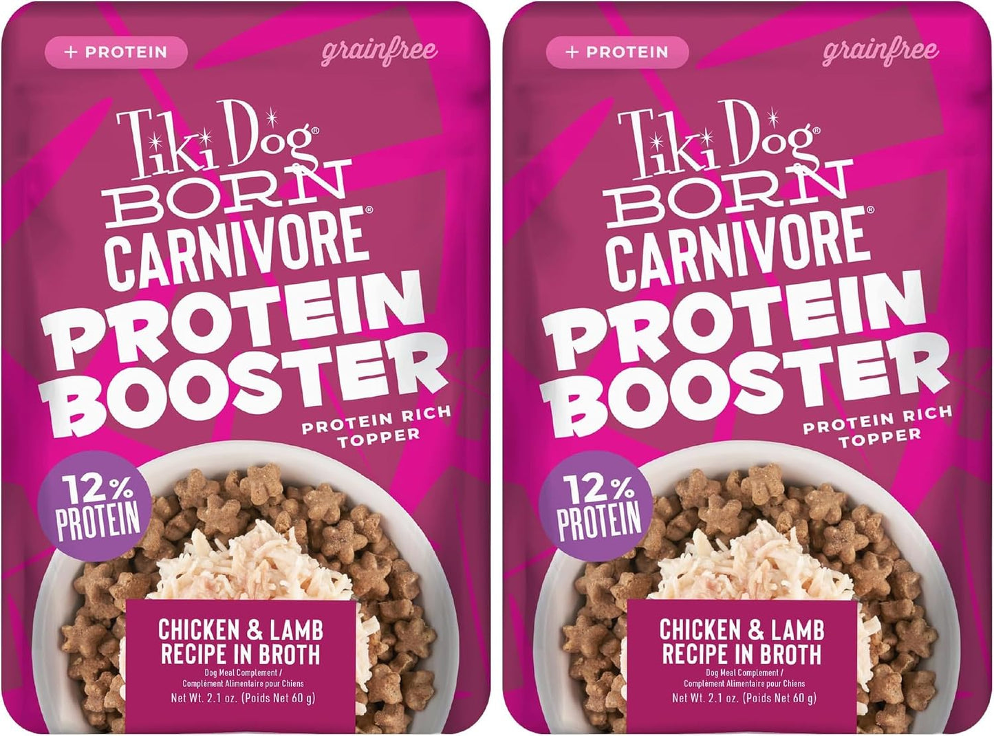 Tiki Dog Born Carnivore Protein Booster Wet Dog Food Topper, Chicken and Beef Recipe in Broth, 2.1 oz. Pouch (12 Count) - Image 11