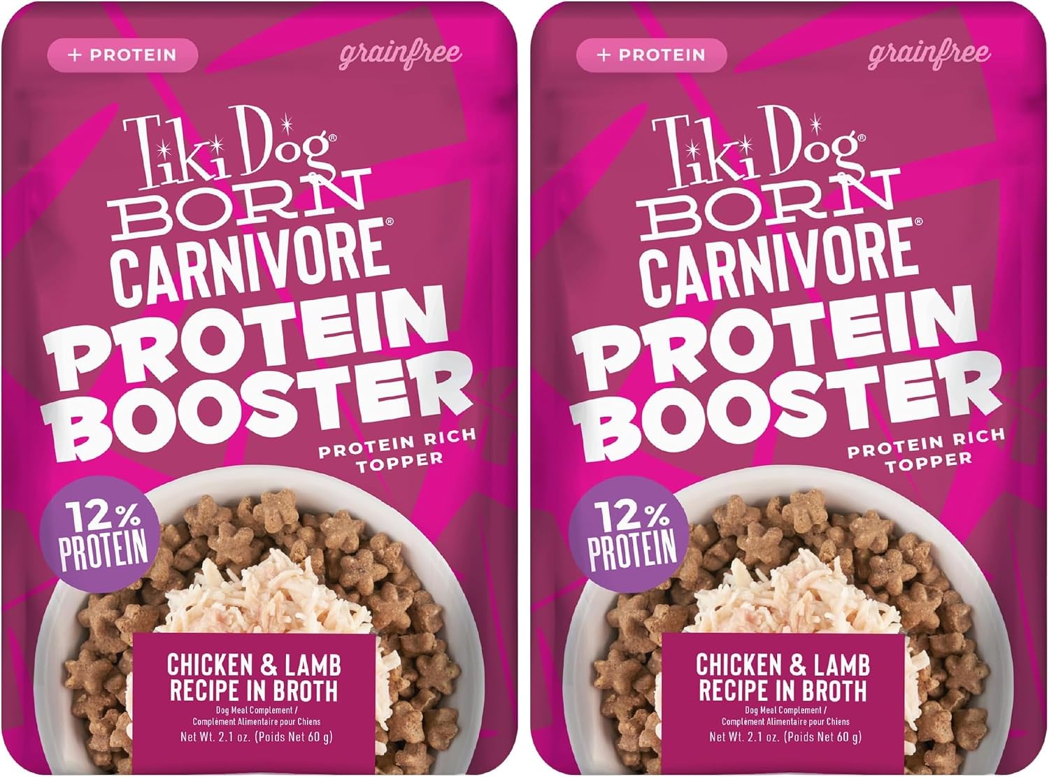 Tiki Dog Born Carnivore Protein Booster Wet Dog Food Topper, Chicken and Beef Recipe in Broth, 2.1 oz. Pouch (12 Count) - Image 11