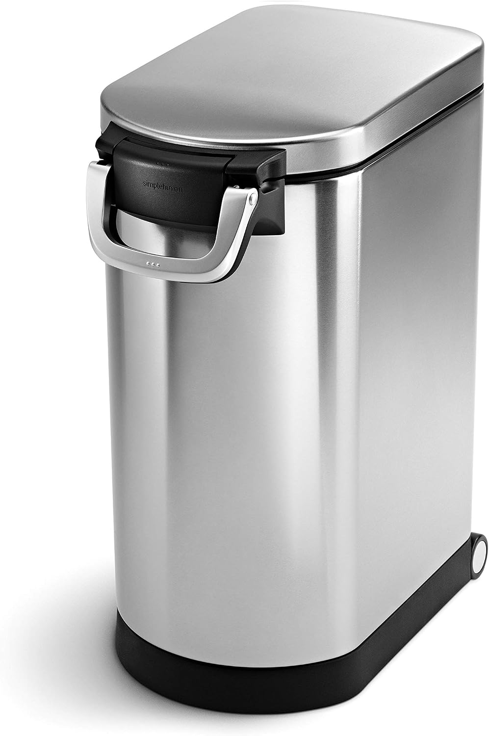 simplehuman 35 Liter, 40 lb / 18.1 kg X-Large Pet Food Storage Container for Dog Food, Cat Food, and Bird Feed, Brushed Stainless Steel - Image 14