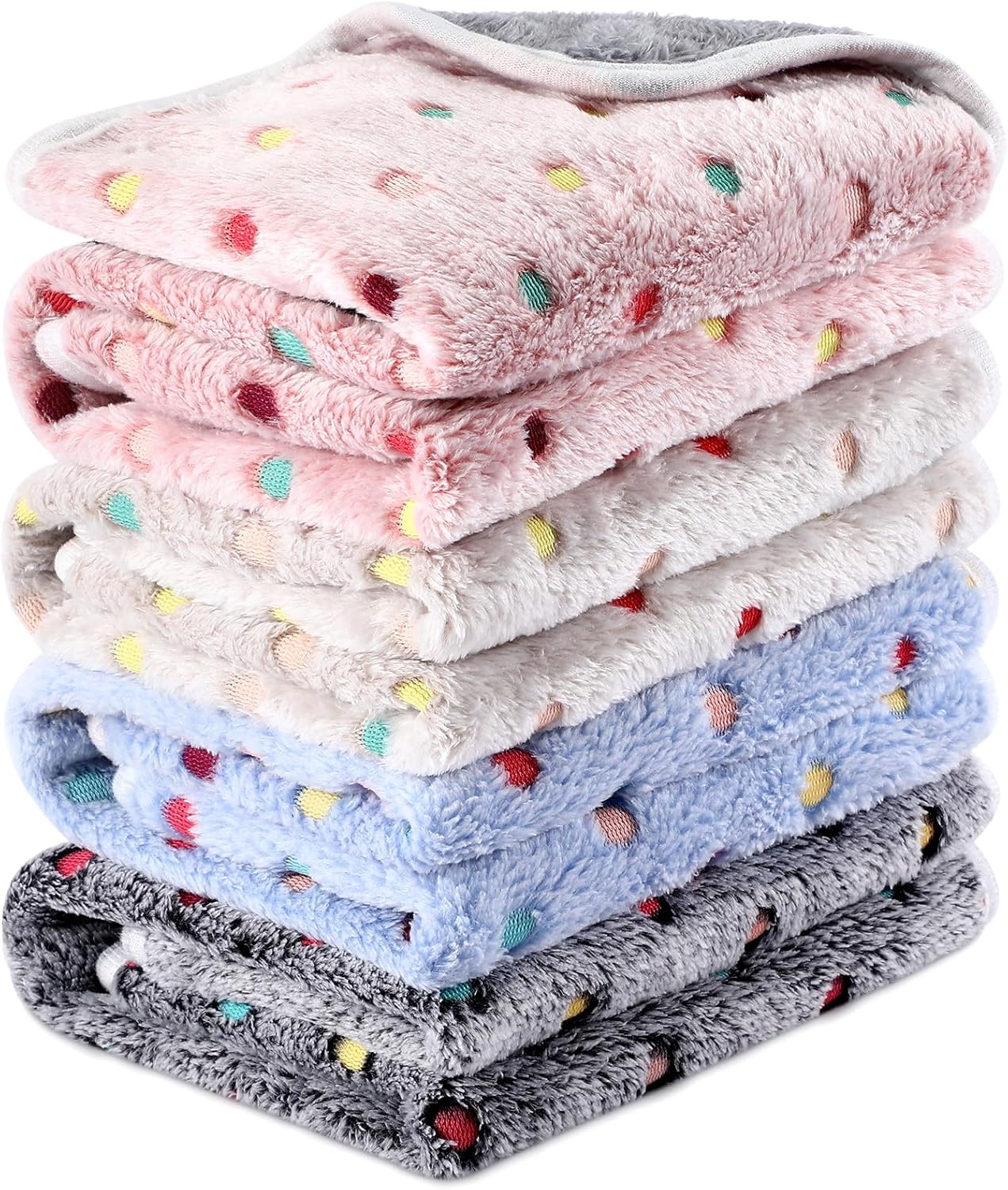 Reginary 4 Pcs Waterproof Guinea Pig Blankets Washable Small Animal Fleece Bedding Absorbent Guinea Pig Cage Liners Reusable Training Pee Pad Pet Sleep Mat for Hamster(Cute Star Pattern,12 x 12 Inch) - Image 12