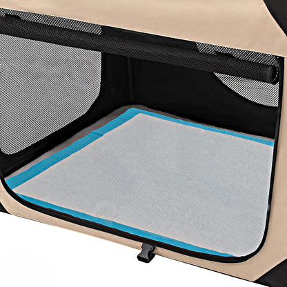 BESTLE premium dog pee pads showing the leak proof blue plastic backing.