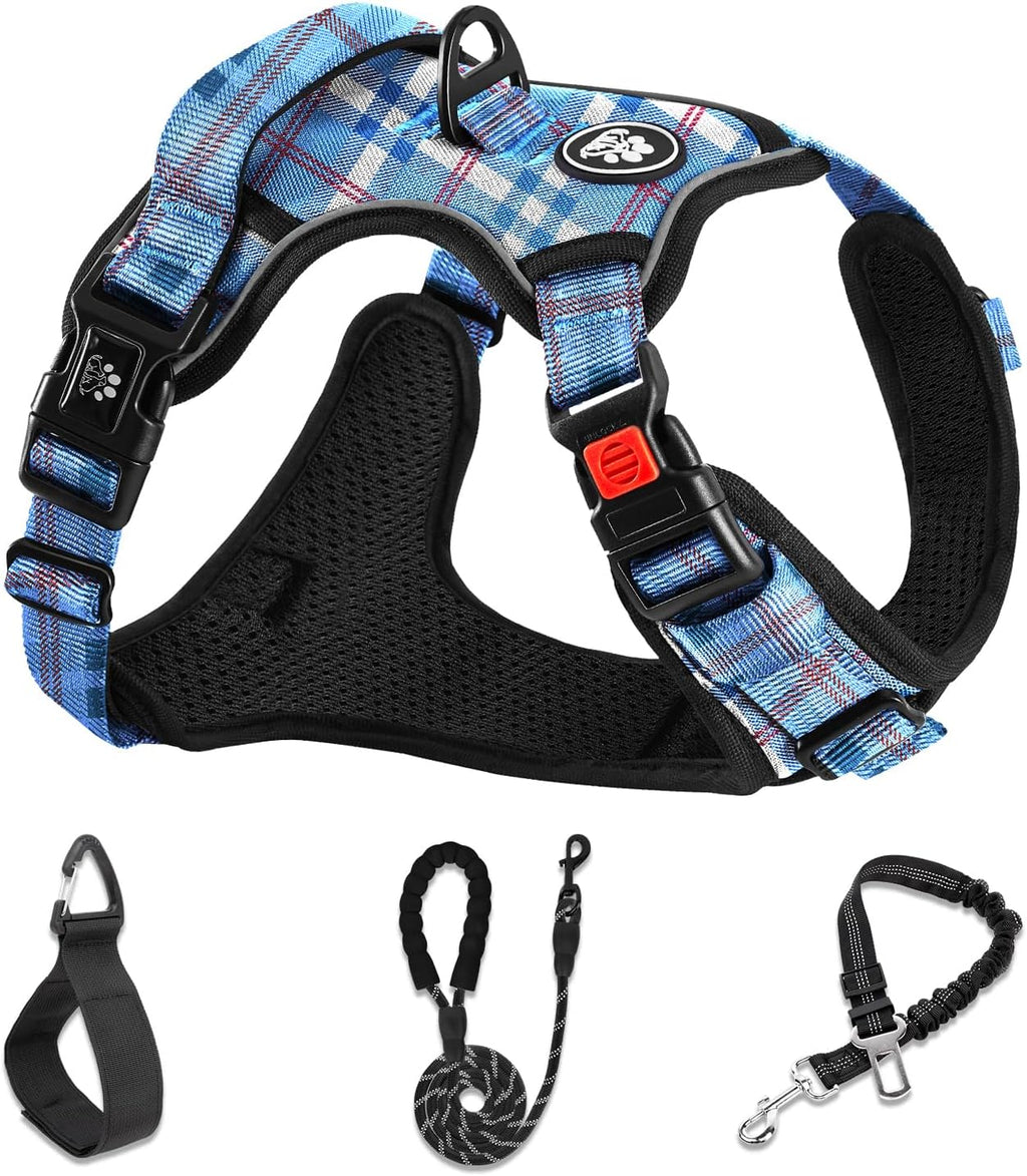 NESTROAD No Pull Dog Harness,Adjustable Oxford Medium Dog Harness with Leash,Reflective No-Choke Pet Vest Harness with Easy Control Soft Handle for Small Medium Large Dogs(M,Pink) - Image 11
