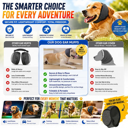 LHP sound blocking dog earmuffs for fireworks and thunder protection