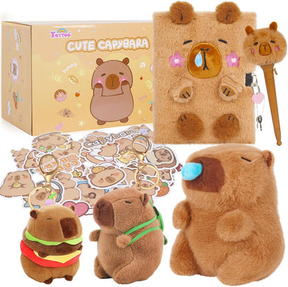 Yoytoo capybara plush toy gift set with secret diary and accessories