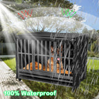 Blackout soundproof pet cage cover attached with secure side loops