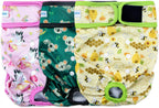 Leekalos Reusable Washable Dog Diapers Female (3 Pack) - Highly Absorbent Doggie Diapers - Size Adjustable Puppy Diapers for Dog Period Panties (Medium, Flora) - Image 11