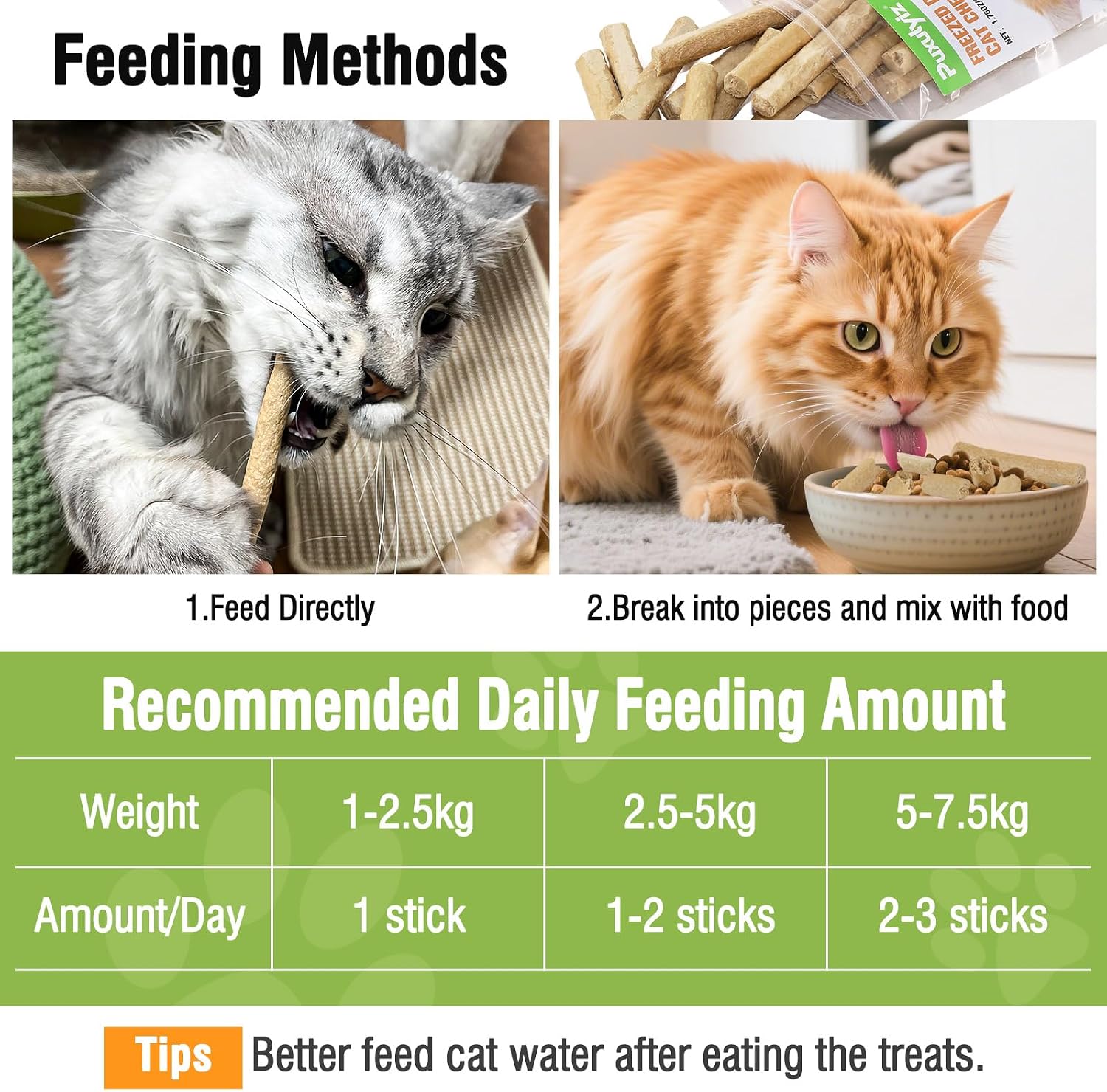 USA imported freeze dried treats for cats to reduce bad breath naturally.
