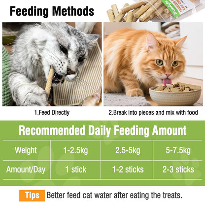 USA imported freeze dried treats for cats to reduce bad breath naturally.