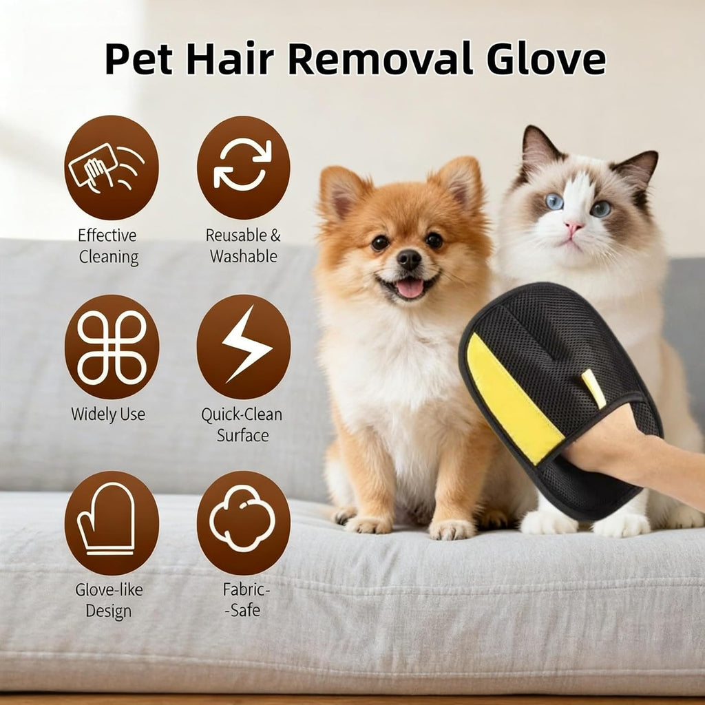Sibkuy electrostatic cat hair remover glove back mesh view