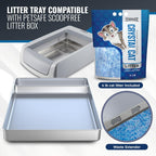 Cosparx metal litter tray inside PetSafe automatic system