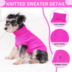 Puppishy solid stretchy pet cat outfit ribbed neck detail