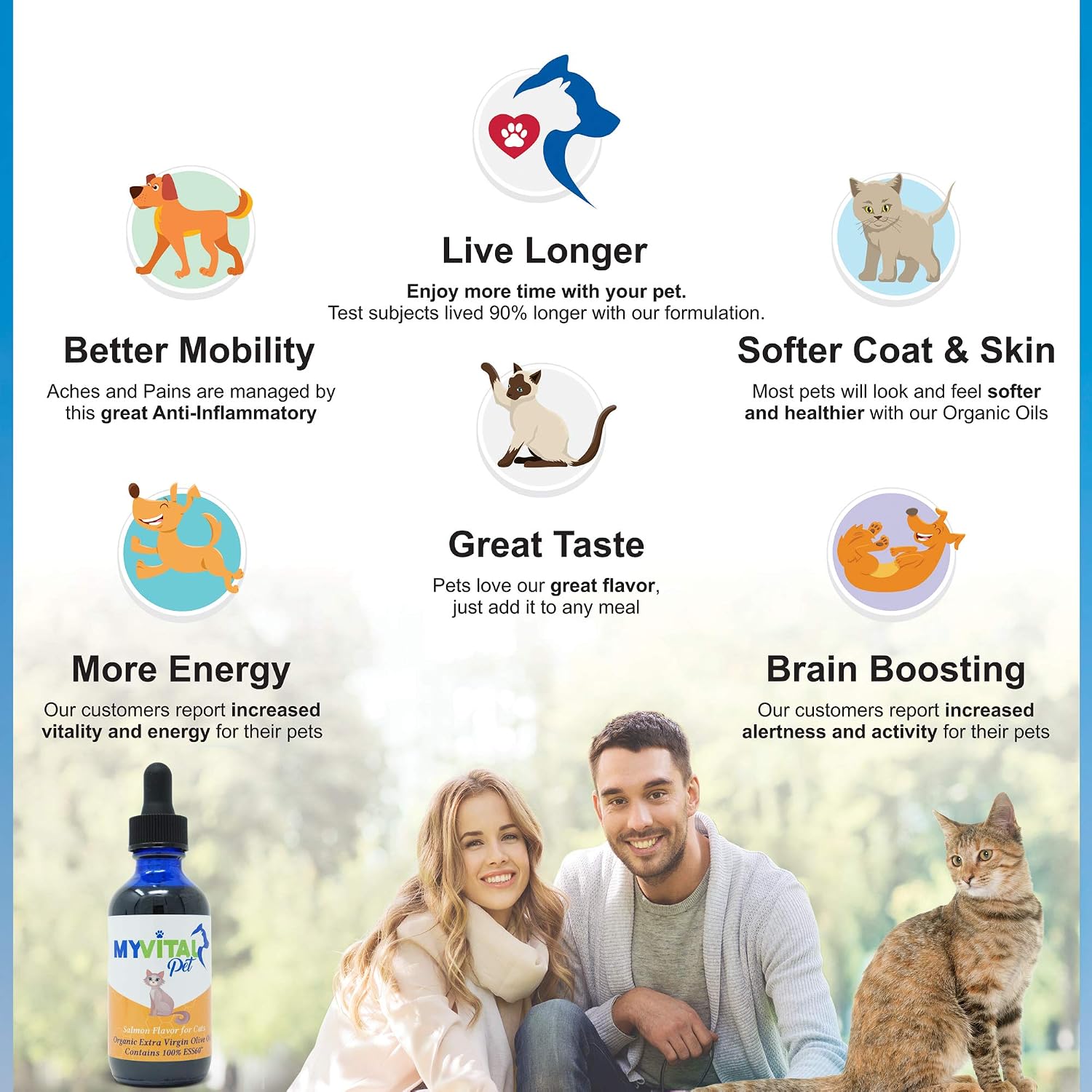 Authentic MyVitalPet ESS60 antioxidant oil for cats