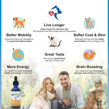 Authentic MyVitalPet ESS60 antioxidant oil for cats