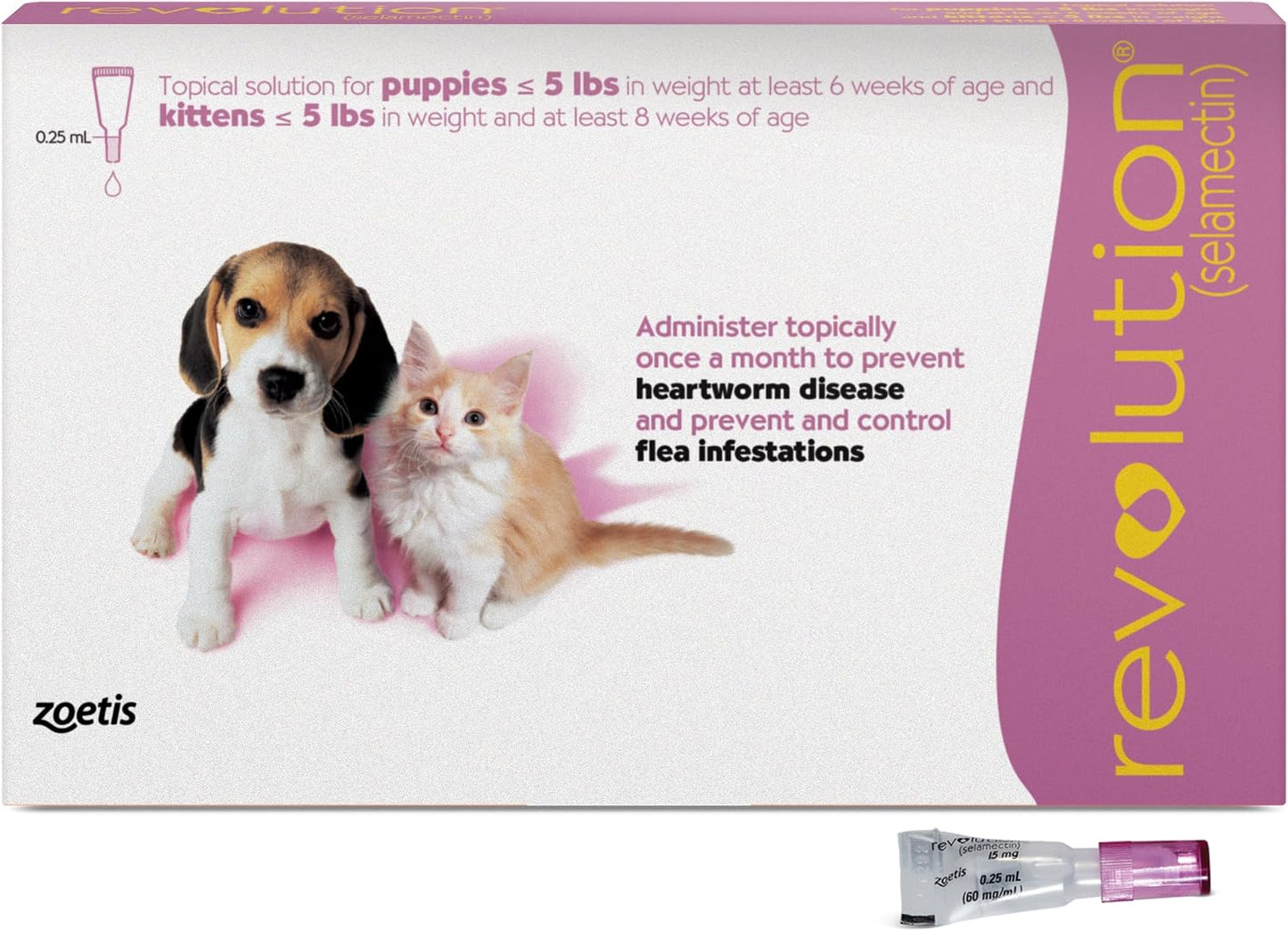 Revolution selamectin solution for small pets under 5 pounds