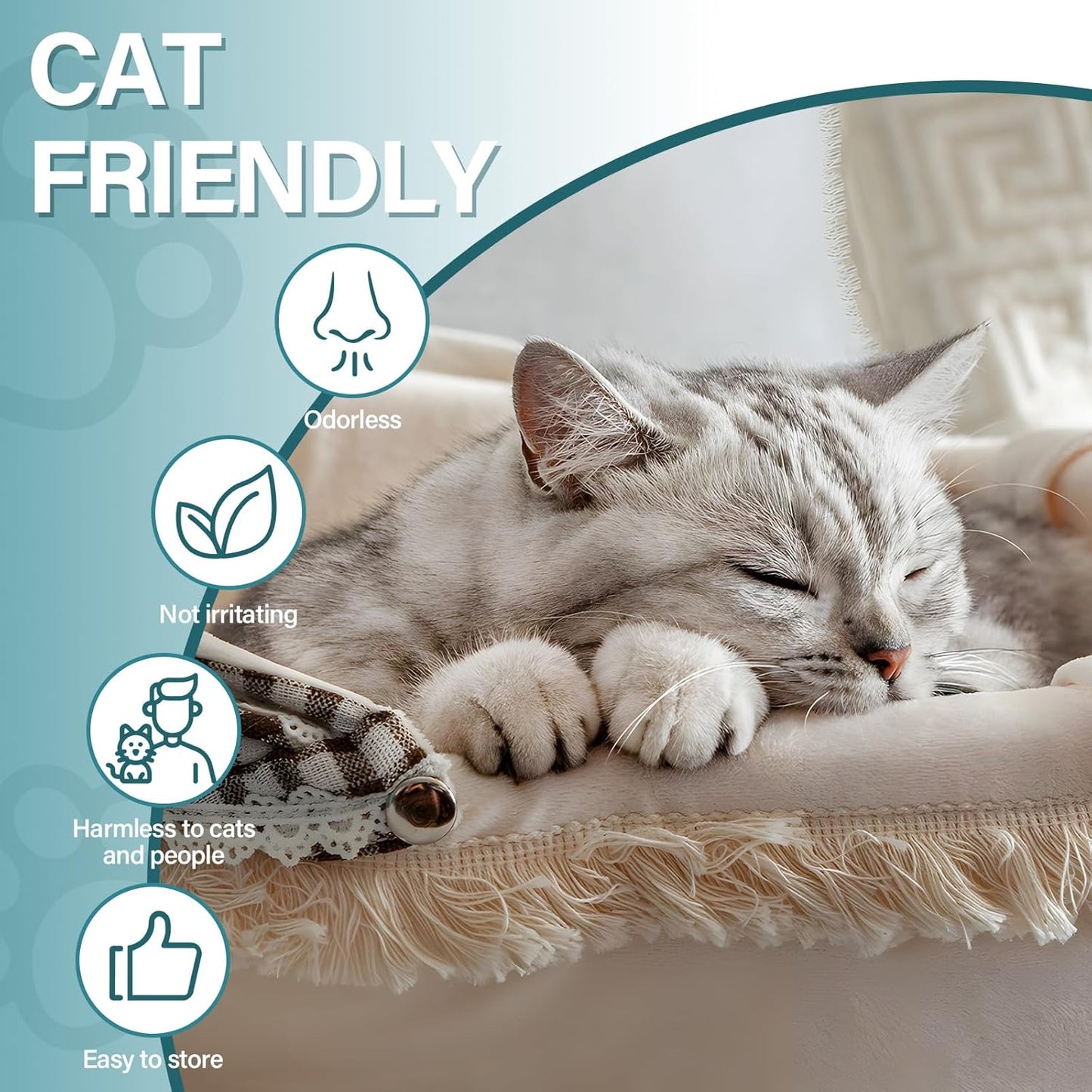Close up view of the universal fit cat pheromone calming vial for multi cat households