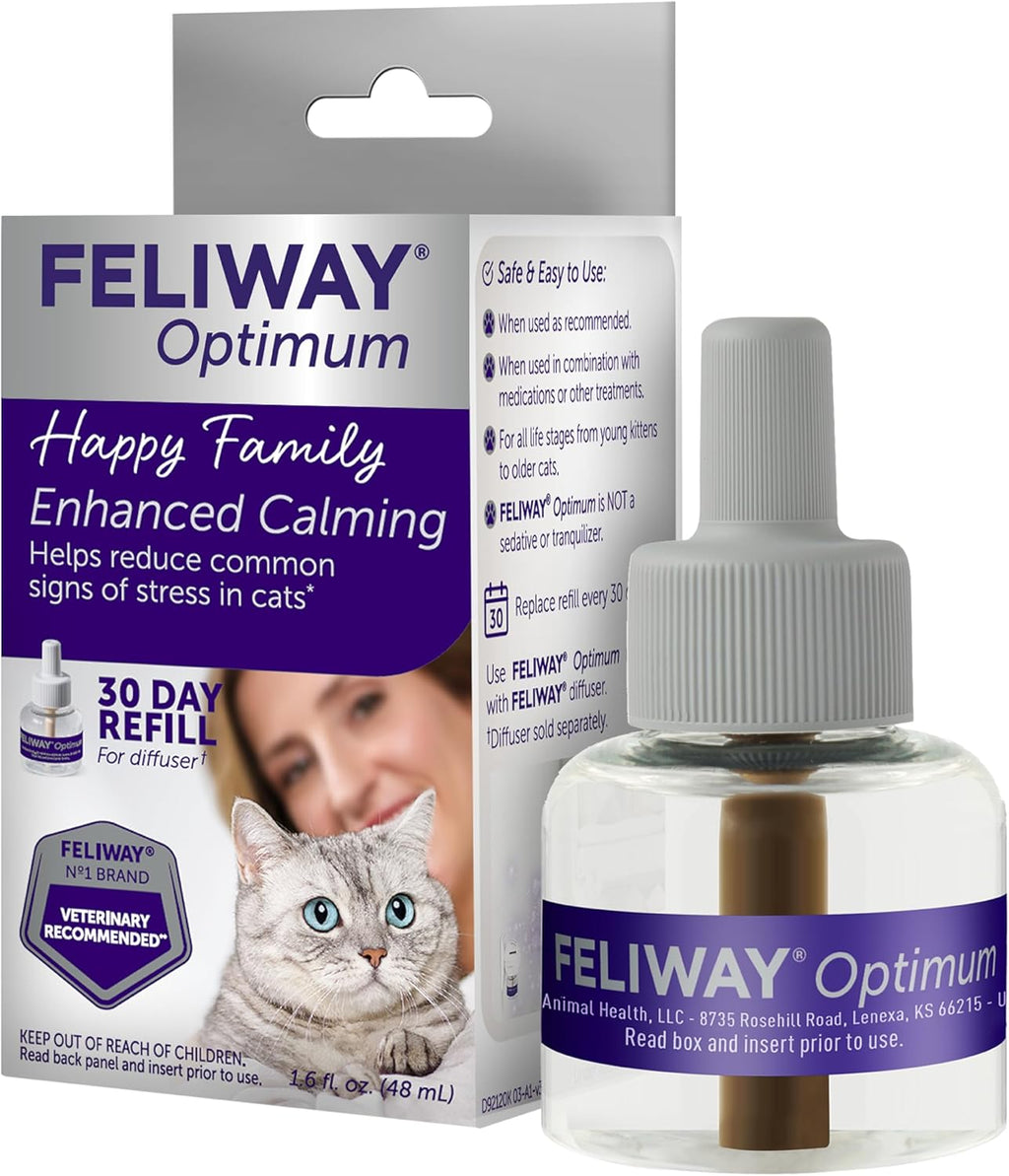FELIWAY Optimum Cat Calming Diffuser Refill (3 Pack, 90 Day Supply) - Cat Pheromone Diffuser Refill for Advanced Support to Reduce Stress, Spraying, Scratching, Fighting and Hiding - Image 13