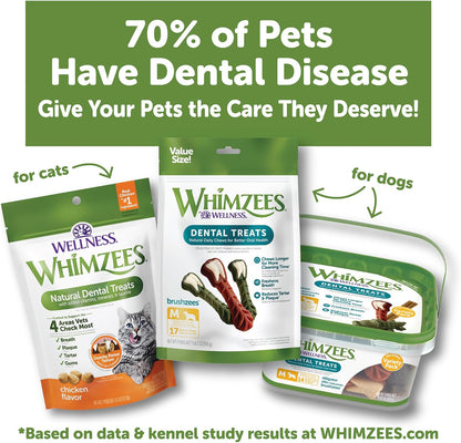 Wellness Whimzees natural cat breath freshener treats closure seal view