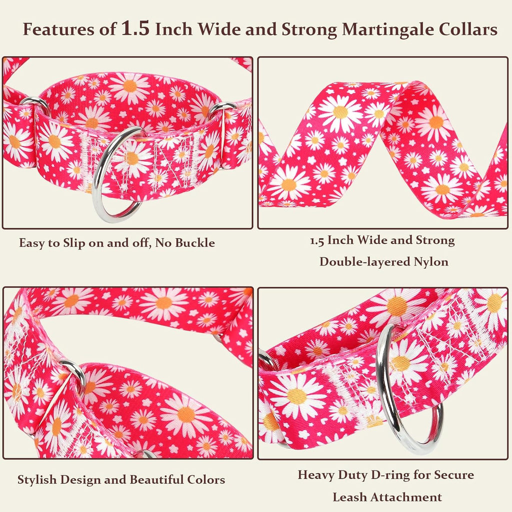 ONEFOJOJO military grade adjustable martingale collar side profile