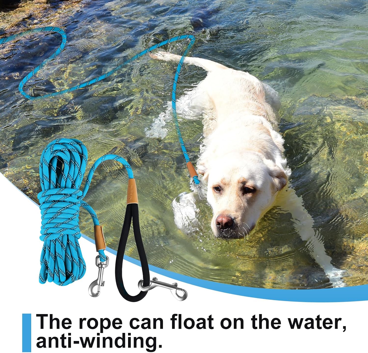 Lynxking 30ft dog tracking line laid out for outdoor recall training