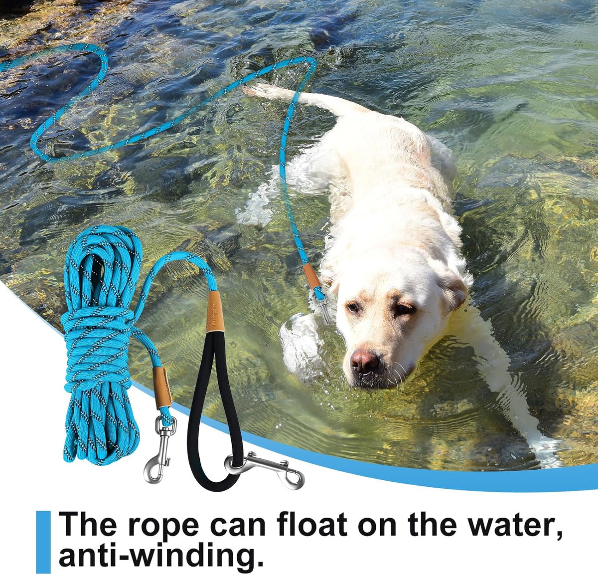 Lynxking 30ft dog tracking line laid out for outdoor recall training