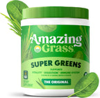 Amazing Grass Super Greens Powder Original back label featuring directions for use