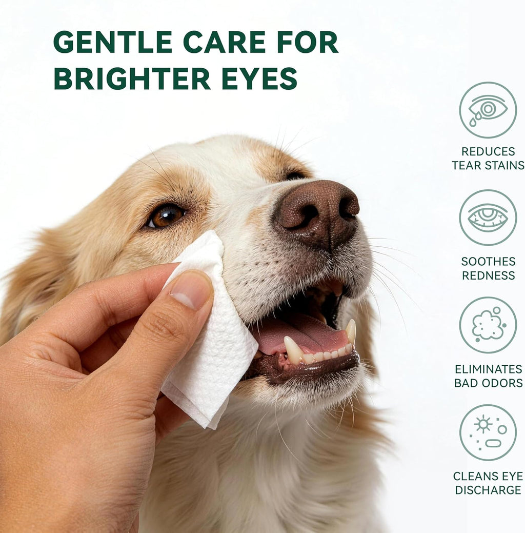 Hypoallergenic unscented pet face cleaning wipes texture detail