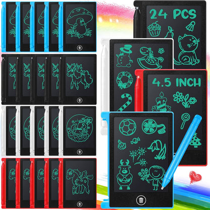 Zhehao 24 pack LCD mini writing tablet set front view