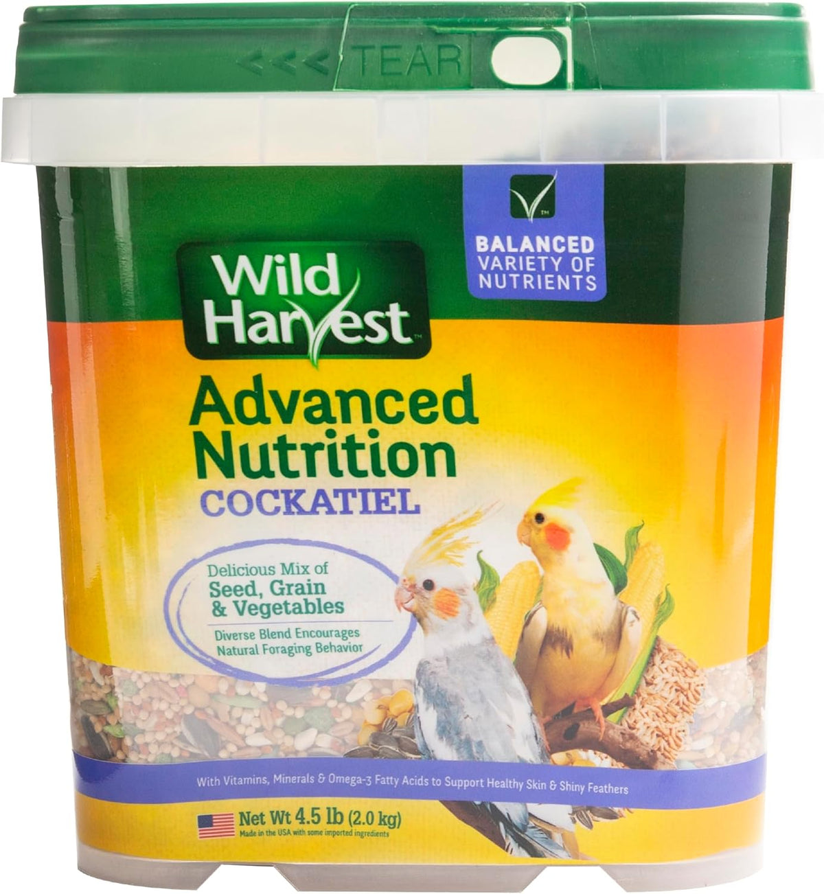 Wild Harvest Advanced Nutrition Bird Food for Cockatiel, 8 lbs - Image 14