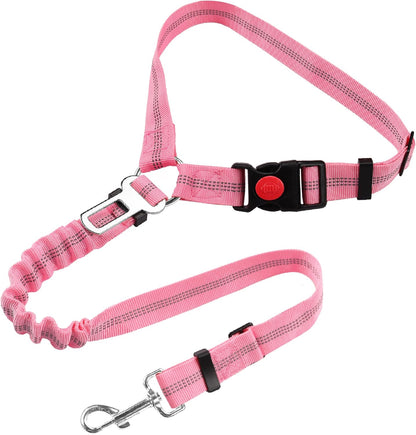 Yaodhaod dog seat belt harness secured on a car seat