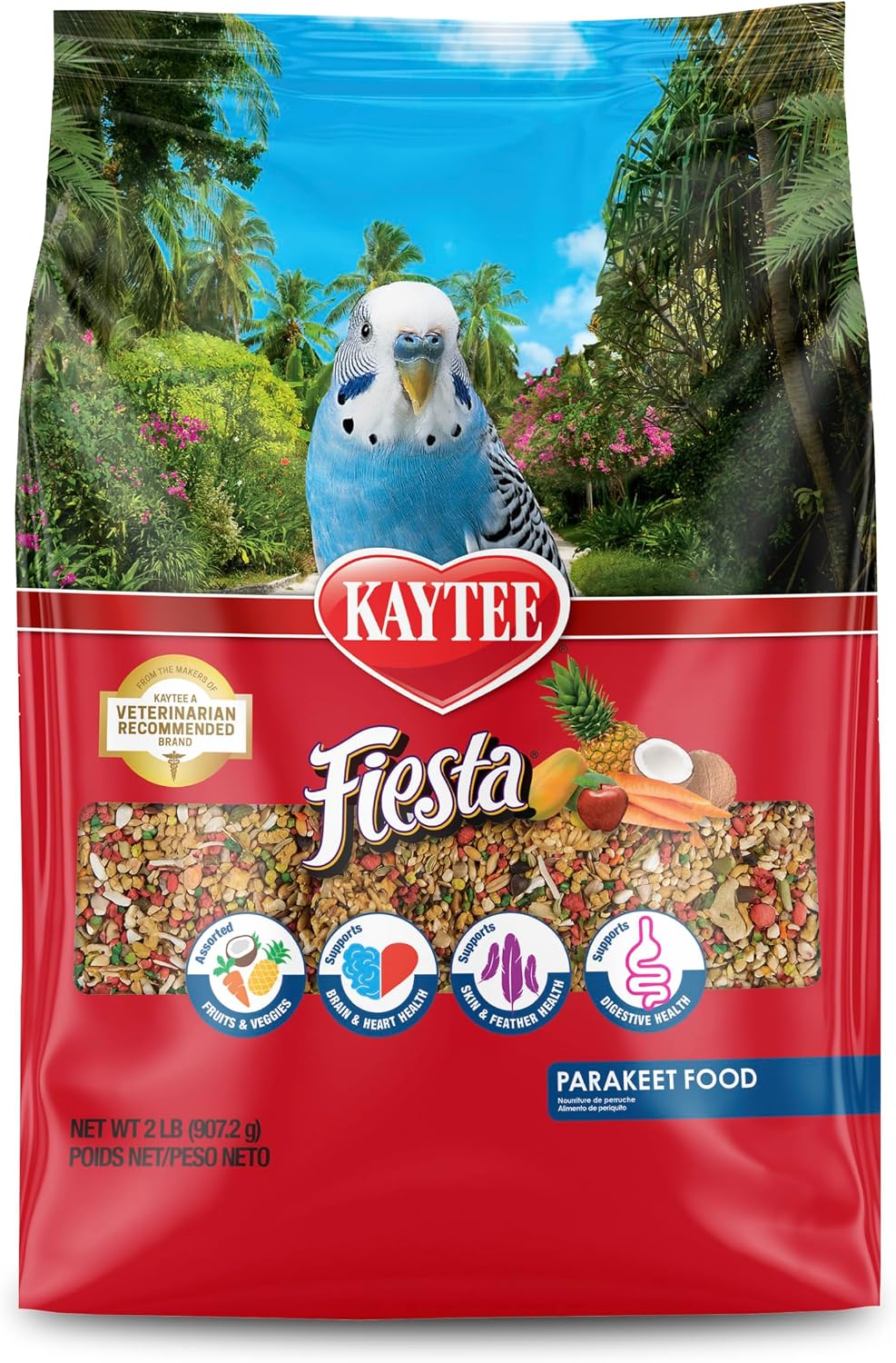 Kaytee Fiesta Parakeet Food, Nutritious and Fun Blend, Supports Skin, Feather, Digestion, Brain and Heart Health, 4.5 pounds - Image 13