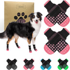 Scenereal anti-slip dog socks pink medium front view