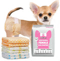 Dono female dog diapers front view package showing sixty pieces
