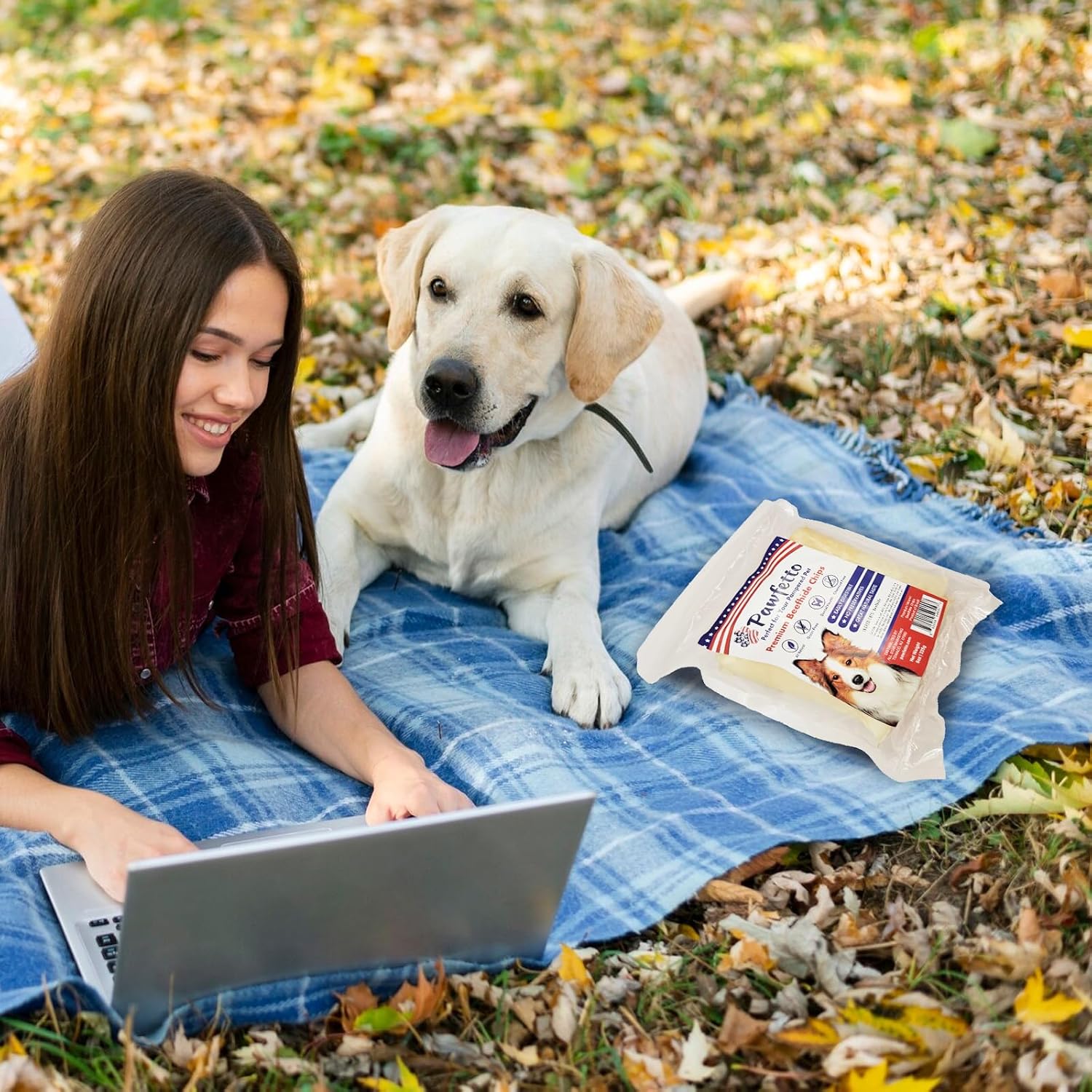 Preservative free natural flavor beefhide chips for moderate and aggressive pet chewers.