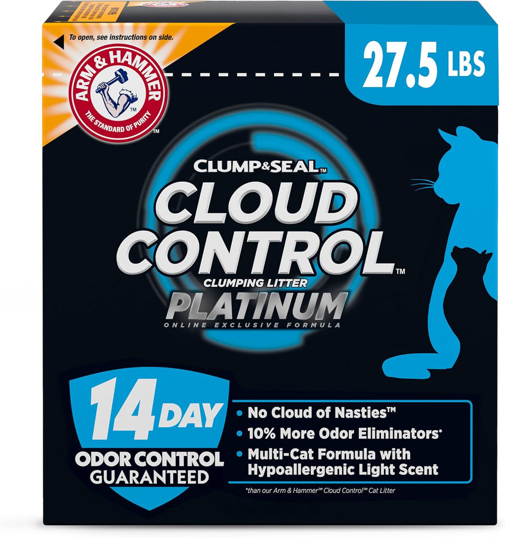 ARM & Hammer Clump & Seal Slide Platinum Multi-Cat Clumping Cat Litter, Easy Clean Technology with No Scrubbing, 14-Day Odor Control, 27.5 lbs - Image 13