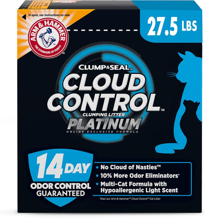 ARM & Hammer Clump & Seal Slide Platinum Multi-Cat Clumping Cat Litter, Easy Clean Technology with No Scrubbing, 14-Day Odor Control, 27.5 lbs - Image 13