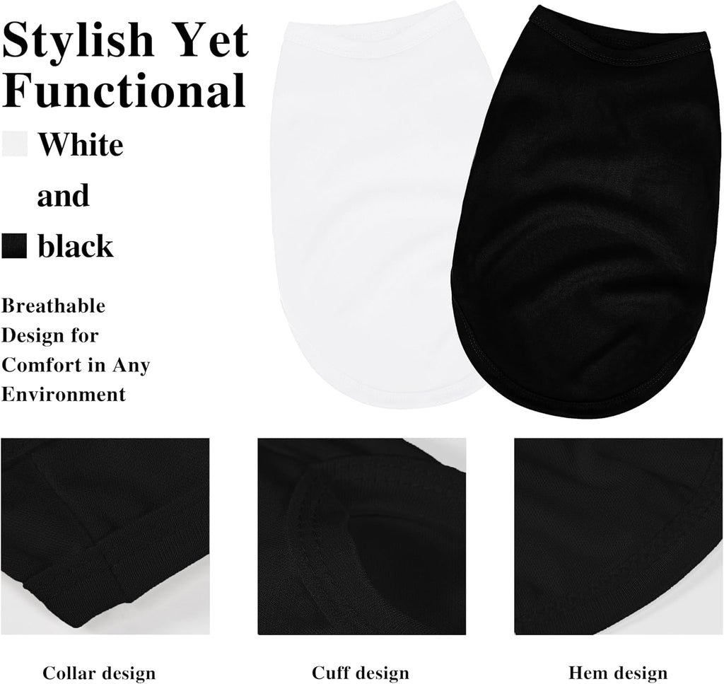Black and white dog shirts for small dogs