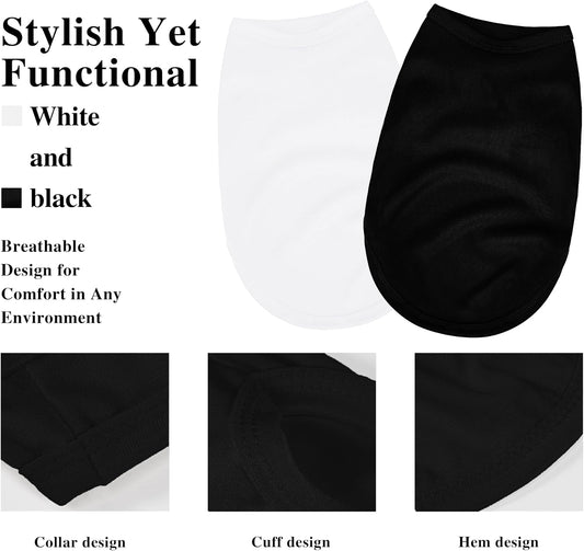 Black and white dog shirts for small dogs