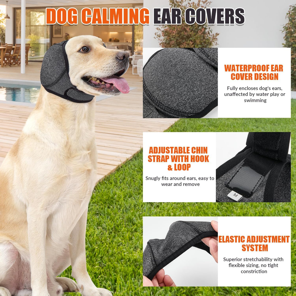 SlowTon sound proof dog hoodie for thunderstorms and fireworks