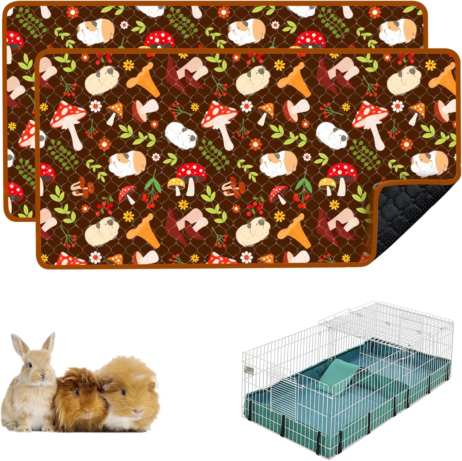 Cimiycob guinea pig cage liners front view