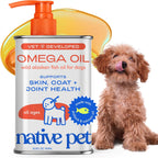 Native Pet Omega 3 Fish Oil for Dogs & Cats - Wild Alaskan Salmon Oil for Dogs Skin and Coat, Supports Joints, Heart & Shedding - Fast-Absorbing Omega 3 6 9 Liquid Supplement - 8oz - Image 15