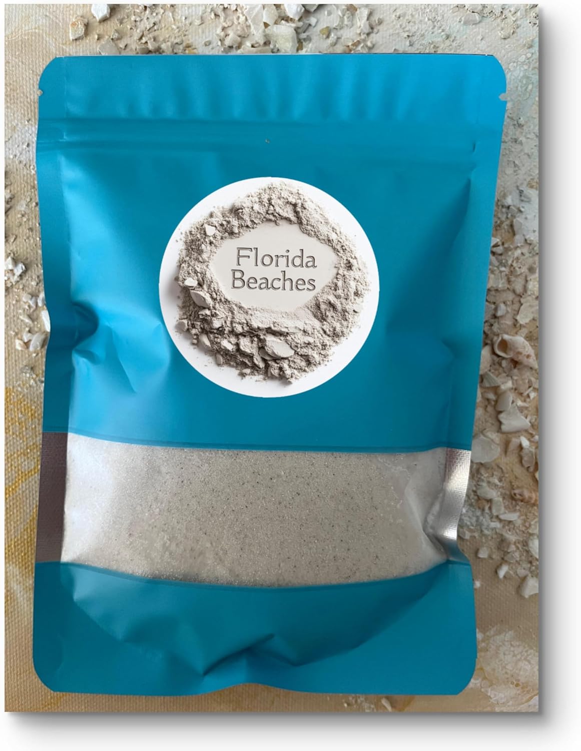 Generic Florida Beaches sand 16 Ounce bag front view