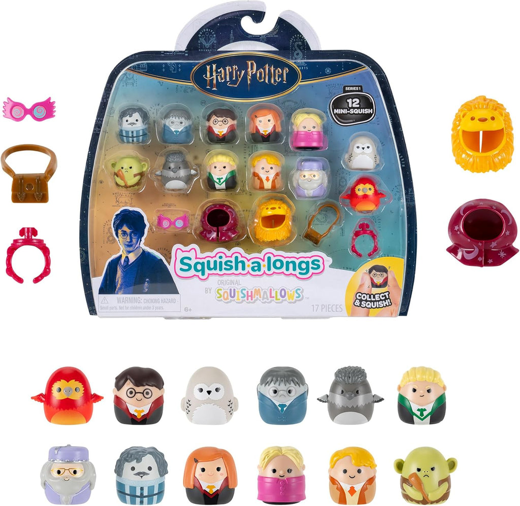 Squish-a-longs Harry Potter Mini Squish 12 Pack front view collectible figures set